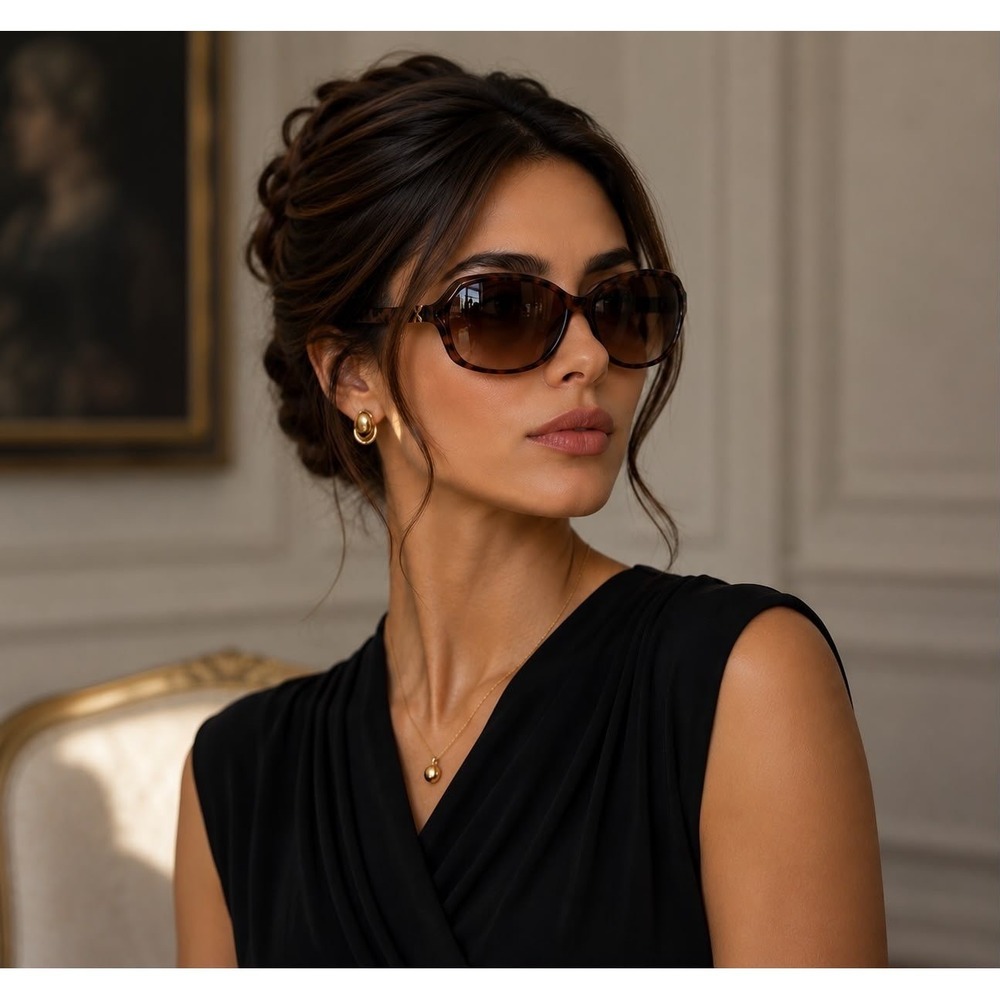 Oscar de la Renta Women Tortoise Sunglasses Brown Gradient Allure